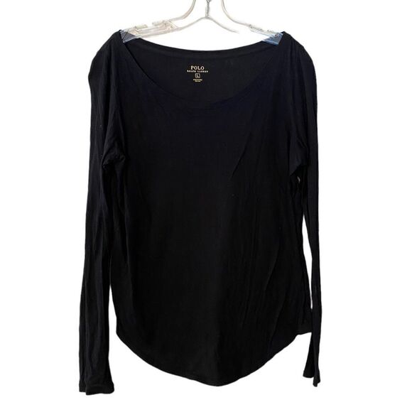 Polo Ralph Lauren Black Long Sleeve Tee - Picture 1 of 4